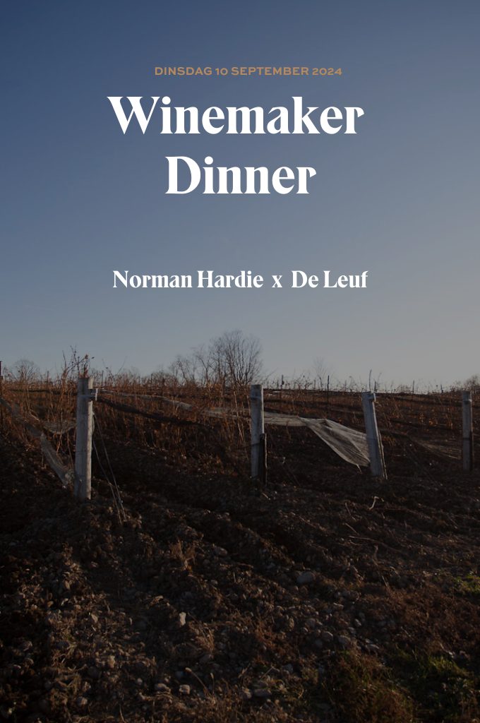 Aankondiging winemaker diner winery norman hardie